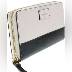 Kate Spade Grove Street Neda Zip Around Wallet Black and White